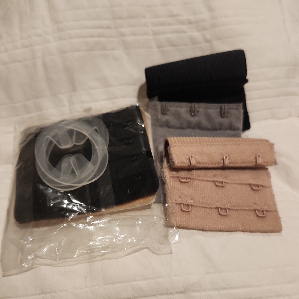 Bra Extender and Elastic Kit – Black, Gray, Beige